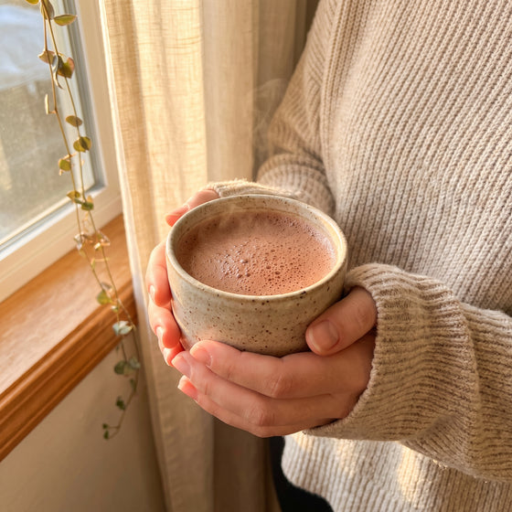 The finished cup, ready to drink